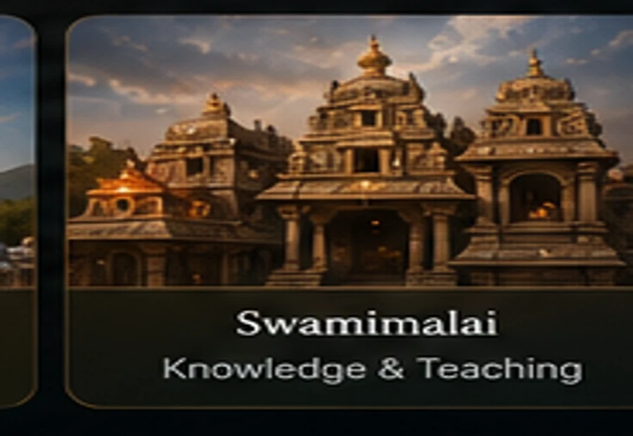 Devotional illustration representing Swamimalai Murugan Temple