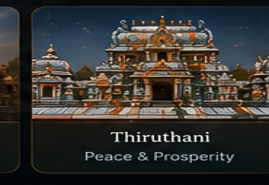 Devotional illustration representing Tiruttani Murugan Temple